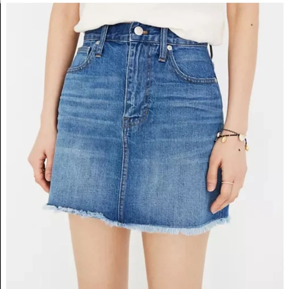Madewell Rigid A-Line Denim Mini Skirt - Picture 13 of 13